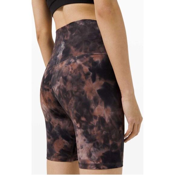 Lululemon Diamond Dye Graphit Gray Peach Pastel Align High-Rise Shorts 2 - Picture 3 of 11